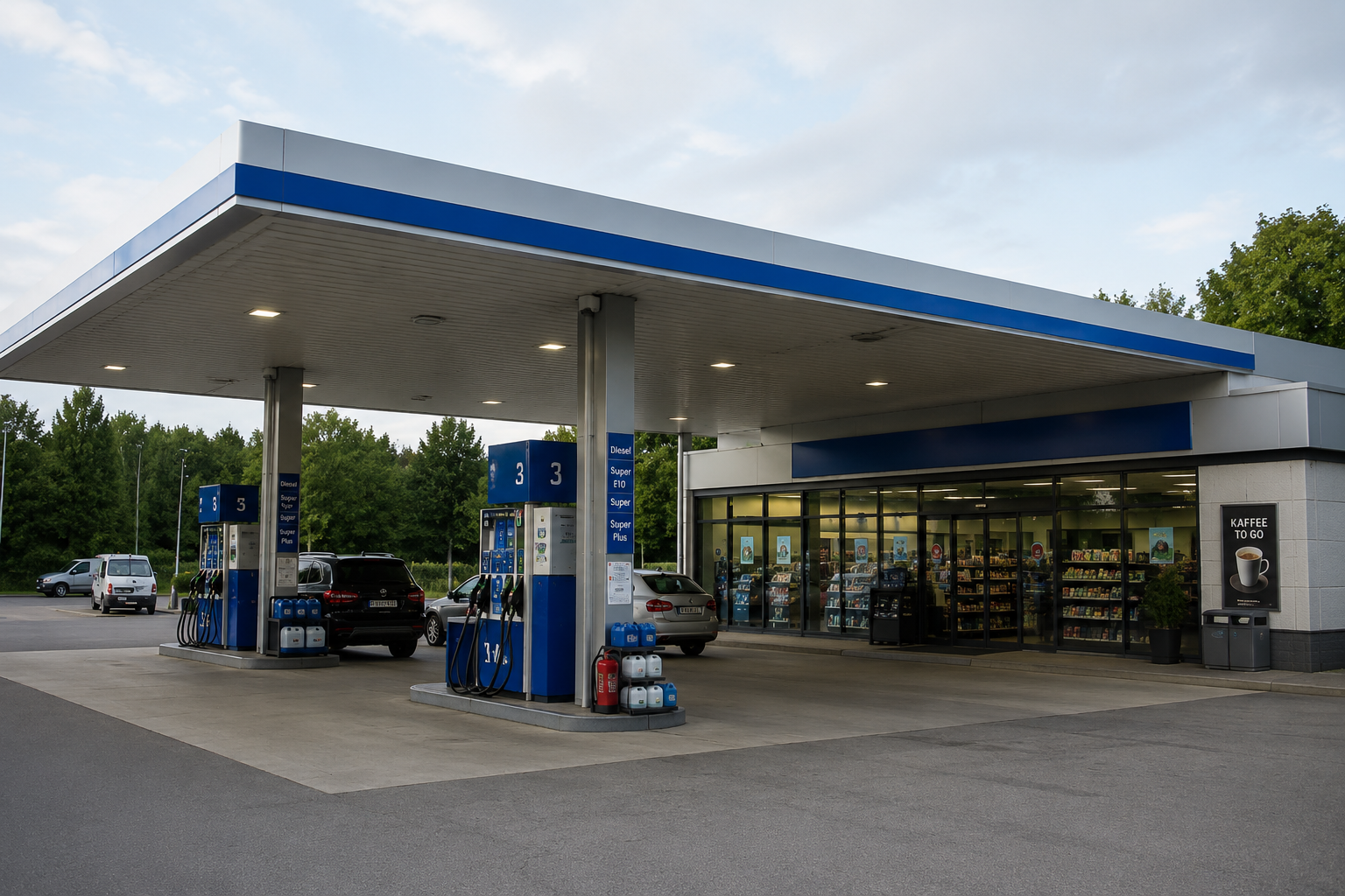 Moderne Tankstelle